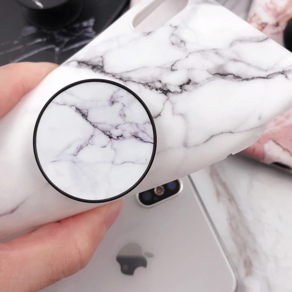LAST 1! iPhone XR White Marble Grip Phone Case - Picture 4 of 4